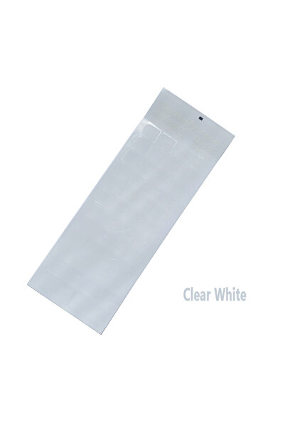 Choice ملصقات لوحة مفاتيح شفافة بيضاء شفافة، قطعة واحدة، تخطيط روسيا، حروف أب...