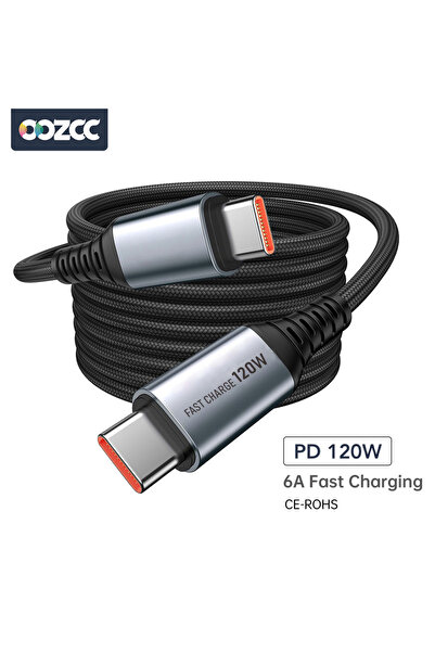 Choice كابل PD بطول 200 سم - 6.6 قدم - 78.7 بوصة، شحن سريع 120 وات، نقل بيانات عالي السرعة، واجهة من النوع C إلى النوع C