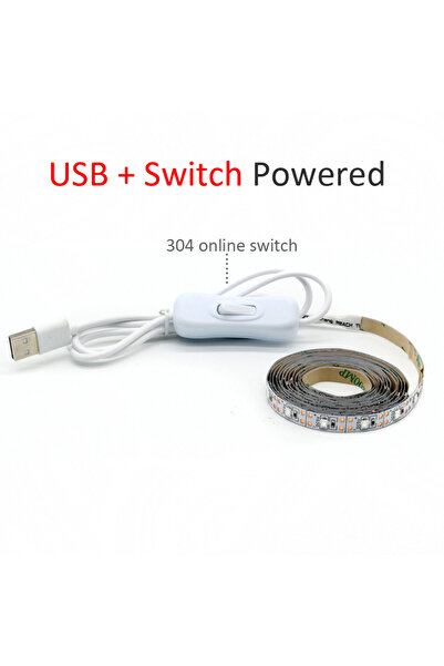 Choice شريط LED USB أبيض بارد بطول 50 سم مع مفتاح تشغيل بالأشعة فوق البنفسجية...