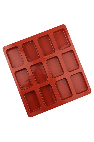 Choice قالب خبز سيليكون متعدد الوظائف مستطيل الشكل مكون من 12 تجويفًا غير لاصق مناسب للطعام للخبز الصغير B