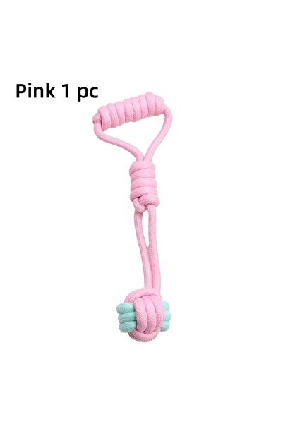 Choice Pink Rope Ball for Large and Small Dogs Resistant Soft Cotton teeth grinding Bite Resistant Chew Int