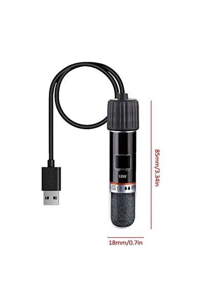 Choice قضيب تسخين حوض أسماك صغير بمنفذ USB بقوة 10 وات لحوض أسماك صغير بدرجة ...