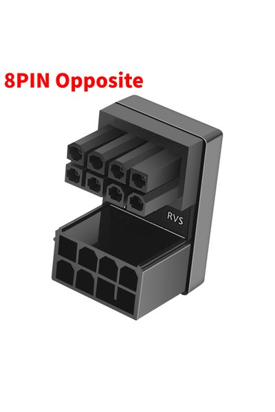 ALLOYSEED محول طاقة أسود 8 سنون مقابل ATX VGA PCIe 6/8 سنون أنثى بزاوية 180 د...