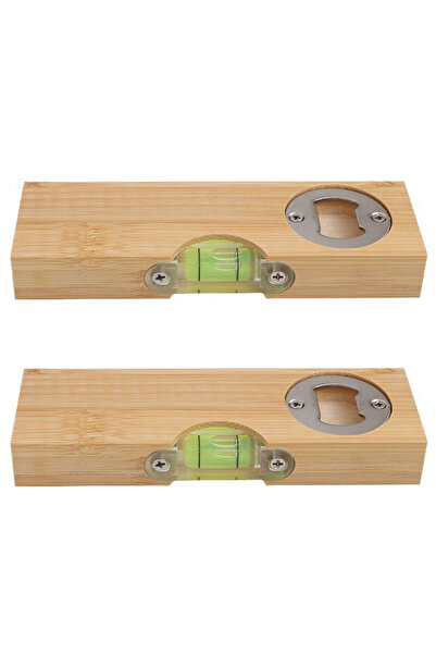 Choice فتاحة زجاجات خشبية مكونة من قطعتين مع مستوى كحولي مدمج، قابلة لإعادة ا...