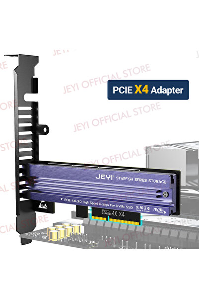 JEYI محول PCIE x4 4.0 M.2 NVME إلى PCIe 5.0 4.0 مع مشتت حراري من الألومنيوم ل...