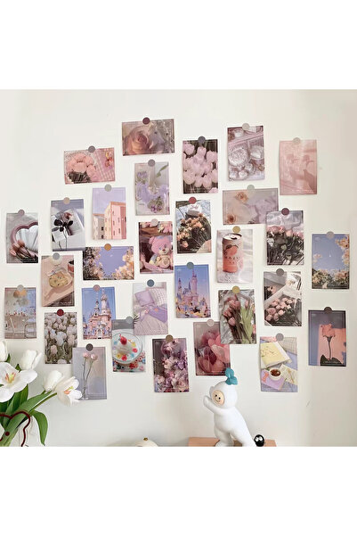 Choice 14.3x9.3cm 30Sheets Posters 30Sheet Pink Wall Aesthetic Collage Kit tu...