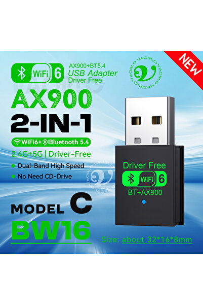 choice2 Model C 2 IN 1 AX900 WIFI6 USB Adapter Bluetooth 5.4 Dual Band 2.4G&5...