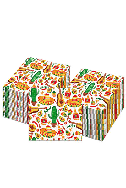 Choice 20pcs Napkins-MM096 20/40/60pcs Mexican Cactus Napkins Dinner Paper Ha...