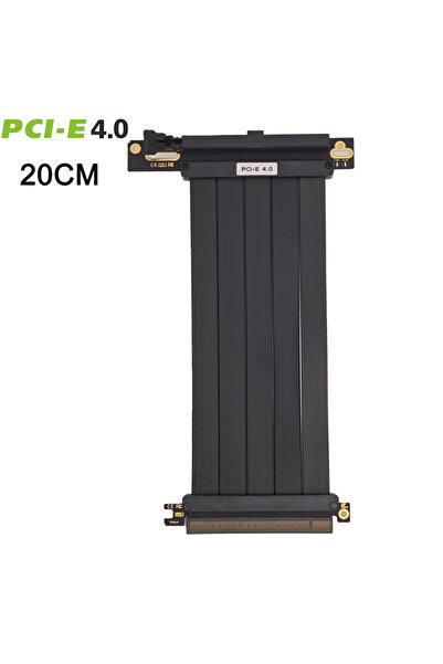 Choice كابل تمديد PCI-E 4.0 أسود مقاس 200 مم PCI-E 4.0 X16 لبطاقة الرسومات PC...