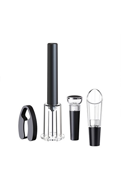 Choice مجموعة من 4 قطع من فتاحة زجاجات النبيذ بمضخة هواء ودبوس من الفولاذ الم...