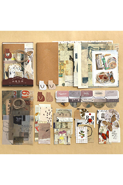 Choice1 لوازم سجل القصاصات الكاكي الرجعية، مجموعة أدوات يوميات جمالية، مجموعة...