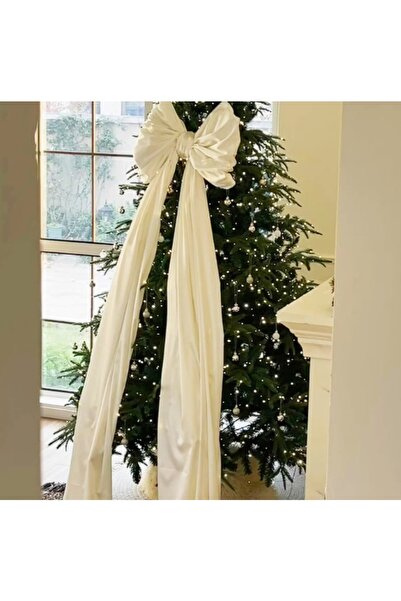 Choice ربطة عنق كبيرة من الحرير الأبيض بطول 0.5 × 2 متر لتعليق ربطة عنق عيد ا...