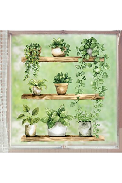 Choice One Size as show Watercolor Potted Plant Butterflies Wall Stickers For...