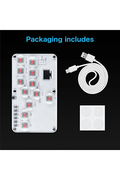 Choice White Arcade Joystick Hitbox Leverless Controller Fighting Game Keyboard Hitbox Fight Sticks For PC/