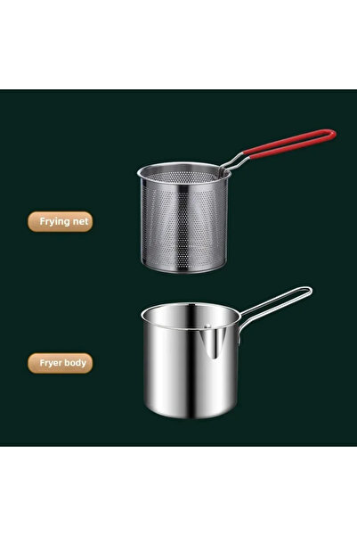 Choice Silver 2025 Stainless Steel Deep Fryer with Basket Multi-Purpose for Home Commercial Tempura Chicken