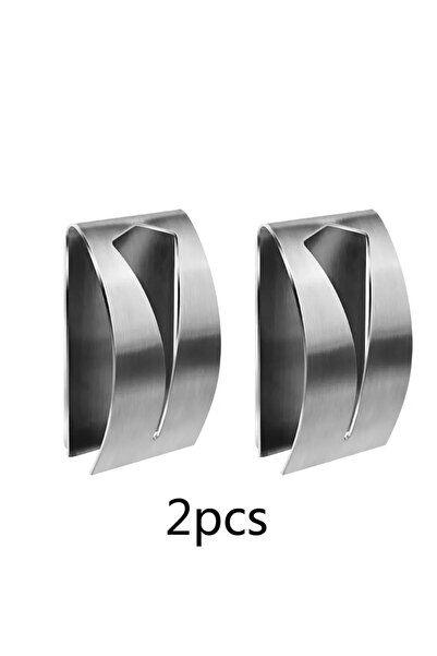 Choice قطعتان فضيتان ونصف قطعة من خطاف المنشفة اللاصق الذاتي المصنوع من الفول...