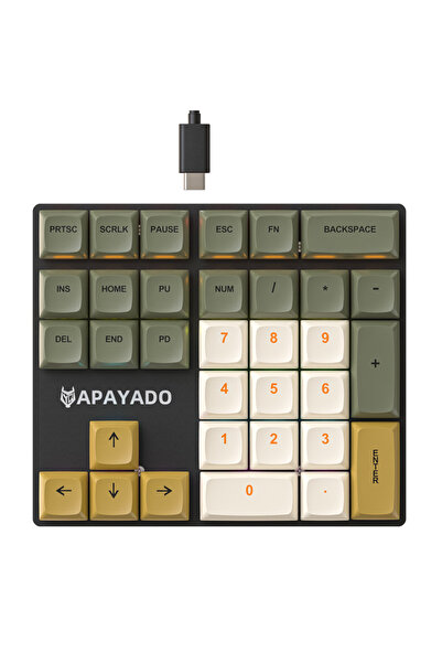 Choice Red Switch glimmer APAYADO K33 Mini Mechanical Numeric Keypad 33 Keys, PBT Keycaps, RGB Backlight, U