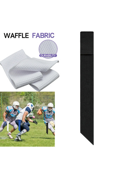 Choice منشفة كرة قدم سوداء بنقشة وافل، مقاس 8×57 سم، منشفة رياضية رفيعة، لتجف...