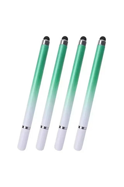 Choice قلم ستايلس عالمي 2 في 1، أخضر، 4 قطع، لأجهزة الكمبيوتر اللوحية، والهوا...