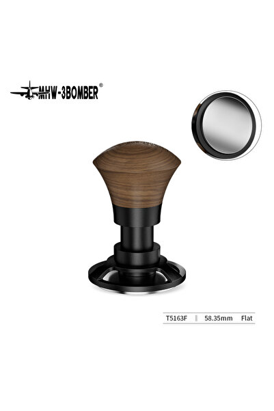 Choice مكبس قهوة مسطح MHW-3BOMBER مقاس 58.35 مم، مزود بثلاث زنبركات، ومكبس إسبريسو مسطح وT، ووزن 30 رطلاً