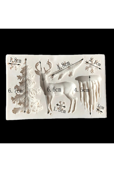 Choice قالب سيليكون على شكل غزال عيد الميلاد DIY إيبوكسي سلسلة عيد الميلاد تز...