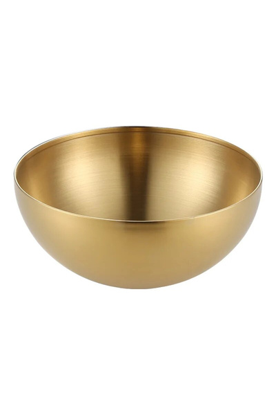 DUTRIEUX وعاء سلطة ذهبي من الفولاذ المقاوم للصدأ مقاس 15 سم، وعاء نودلز الأرز...