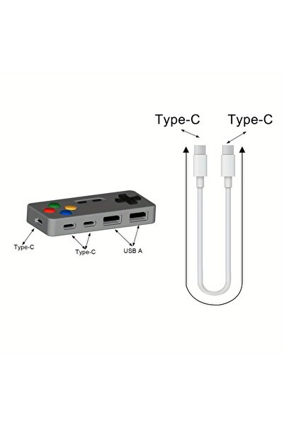 Choice محول تمديد USB C كرتوني رمادي قطعة واحدة مع 2 × USB + 2 × محول من النو...