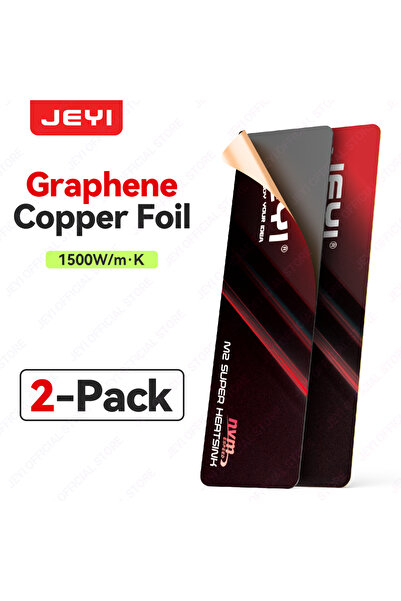 JEYI مشتت حراري من النحاس الجرافيني من نوع SSD M.2 2280 مكون من قطعتين - تبريد فائق النحافة بسمك 0.5 مم مع موصلية حرارية عالية