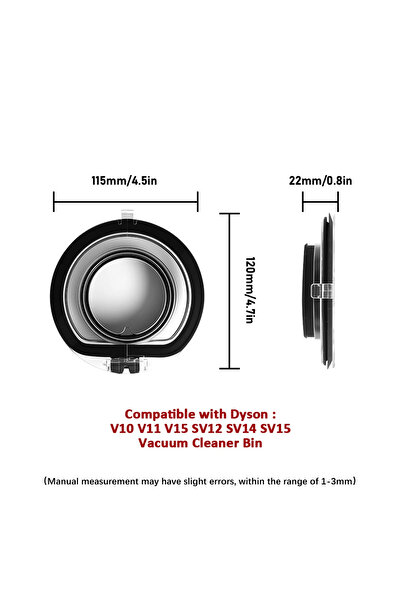 Choice 1 قطعة V10 V11 لـ Dyson V6 V7 V8 V11 V10 V12 V15 غطاء سلة المهملات ملح...