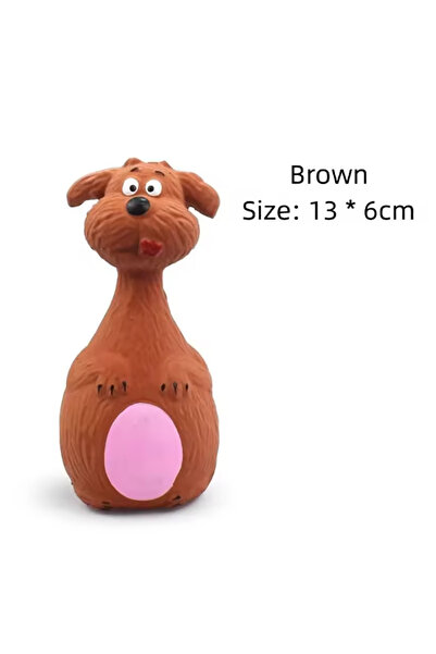 Choice لعبة كلب من اللاتكس المقاوم للعض، بتصميم كرتوني ممتع، مكونة من قطعة وا...