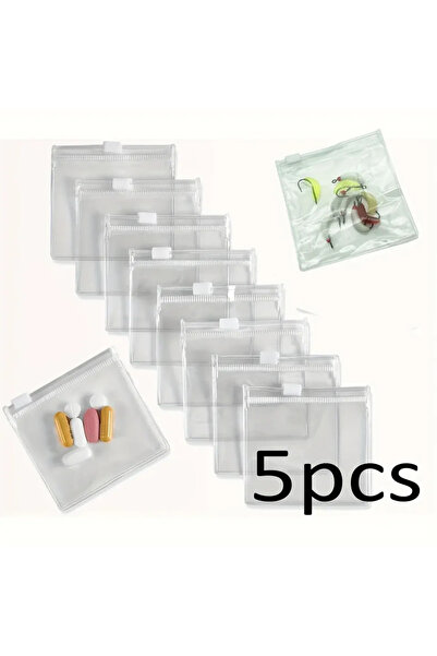 Choice 5pcs Reusable Self-Sealing White 5/10/20pcs Medicine Bags Zipper Lure Bag Hand Washable with Jewelry