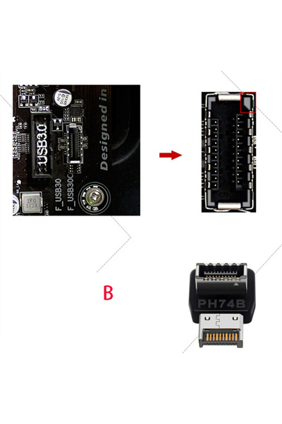 Choice كابل محول USB 3.1 من النوع E بزاوية 90 درجة وموزع من النوع C للكمبيوتر...