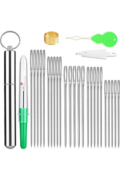 Choice إبر تطريز IMAZY 25 قطعة، 5 أحجام، إبر خياطة يدوية حادة مع تخزين من الأ...