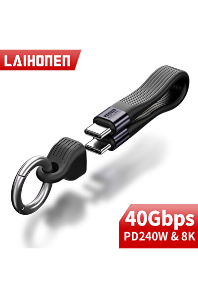 Choice 0.13 متر 1 قطعة أسود LAIHONEN 240 واط UsB4.0 40 جيجابت في الثانية كابل...