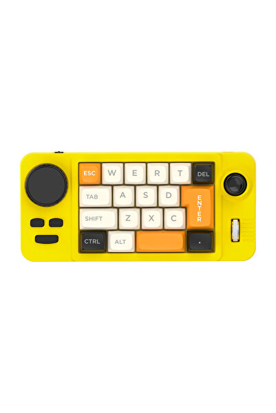 Choice yellow Programmable Wired Mechanical Keyboard with Volume Scroll Wheel,Game Joystick 19Key Hot-Swapp
