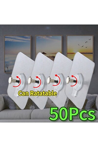 choice2 خطافات لاصقة ذاتية اللصق، 6×6 سم، 50 قطعة، 10/20/30/50 قطعة، لاصقة قو...