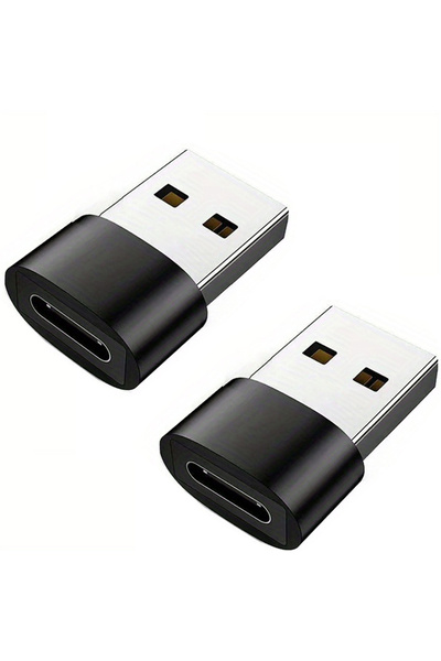Choice 2 Black 1/2pcs USB C Adapter Type C To USB Adapter for Mobil Phone Mal...