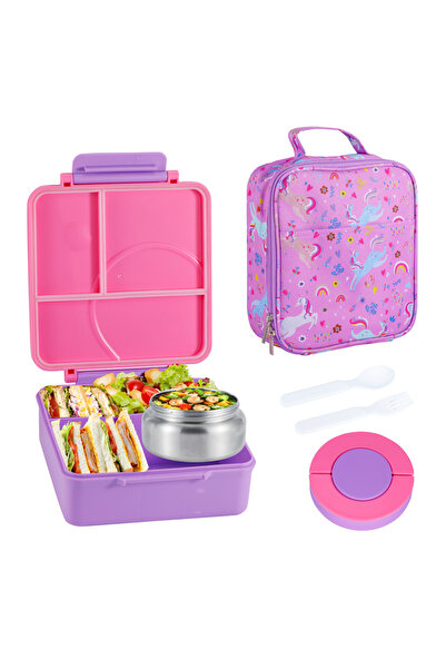 Choice Other 1 4 PURPLE Bento Lunch Box Set for Kids with 8oz Soup Thermo, Le...