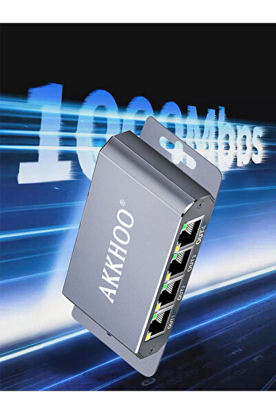 Choice Light Grey Four-port 100Mbps/1000Mbps network splitter, network cable ...