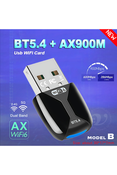 Choice AX900 BT5.4 B 2 IN 1 WIFI6 AX900 USB WiFi Bluetooth 5.4 Wireless Adapter Dual Band 2.4G+5GHz 900Mbps