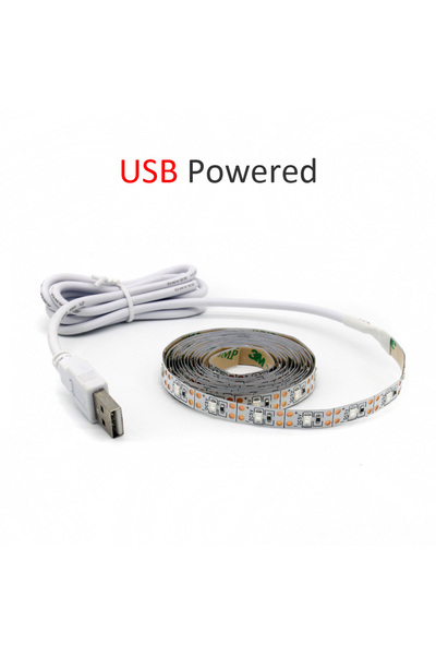 Choice شريط LED USB أبيض بارد بطول متر واحد يعمل بالبطارية يعمل بالأشعة فوق ا...