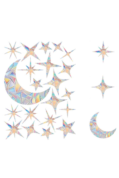 Choice ملصقات نافذة القمر المضادة للتصادم وملصقات تنبيه نافذة قوس قزح هدية لص...