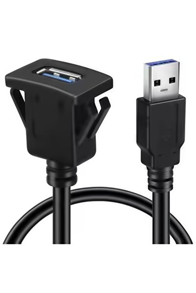 Choice كابل تمديد USB 3.0 بطول 1 متر مربع مع مشبك قفل - مثبت على لوحة القيادة...