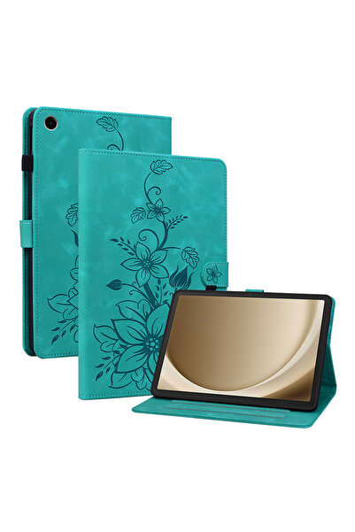 Choice جراب جلدي أخضر لجهاز Tab A7 Lite T220 Tab A11 A9 + 8.7 Plus S5e T720 T...