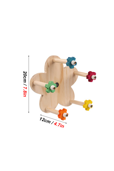 Choice WHITE Wooden Parrots Ferris Wheel Toy with Perches, Rotating Ferris Wh...