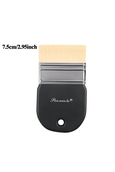 Choice فرشاة طلاء نايلون سوداء مقاس 75 مم، فرشاة طلاء خشبية للغواش والألوان المائية والزيت، قطعة واحدة