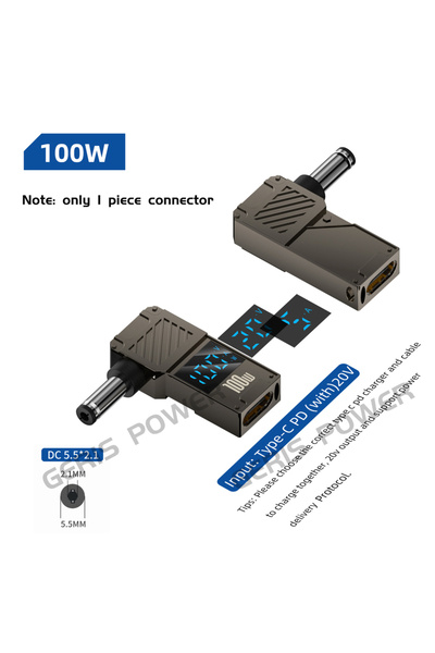 Choice 5.5X2.1mm 65W 90W 100W USB Type C PD to Laptop Computer Notebook Power Adapter Converter for Asus