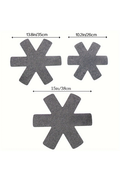 Choice 3 قطع من 3 قطع من واقيات الأواني والمقالي المصنوعة من اللباد وسادات فاصلة مقاومة للحرارة تمنع الخدش حصيرة منفصلة لركوب الأمواج