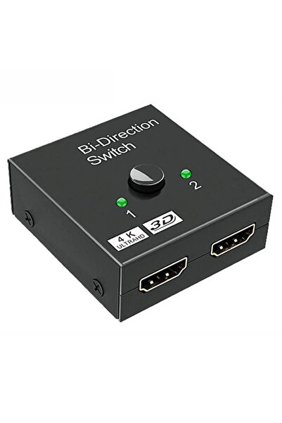 Choice محول HDMI أسود متوافق مع موزع ثنائي الاتجاه 2.0 1x2/2x1 محول 2 في 1 مخ...