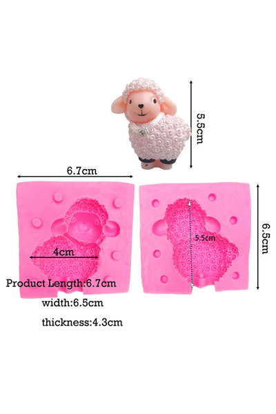 Choice قوالب سيليكون على شكل خروف ١٠٣٤، صناعة السكر، طين، كعكات يدوية، صابون ...